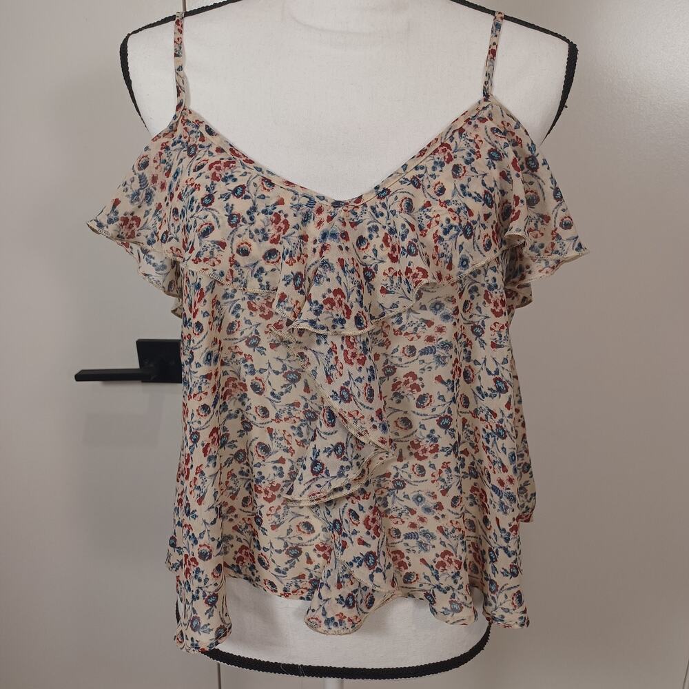 Boho Chic Y2K Vibe! About a Girl LA Sheer Ruffle Cami Blouse